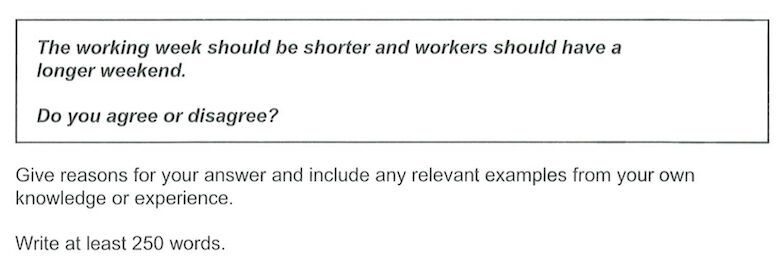 IELTS model answer about a shorter work week (IELTS 19 book)