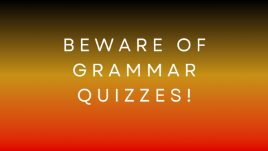 Beware of online grammar quizzes